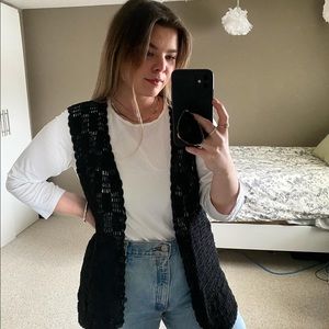 Vintage Crochet Vest Cardigan